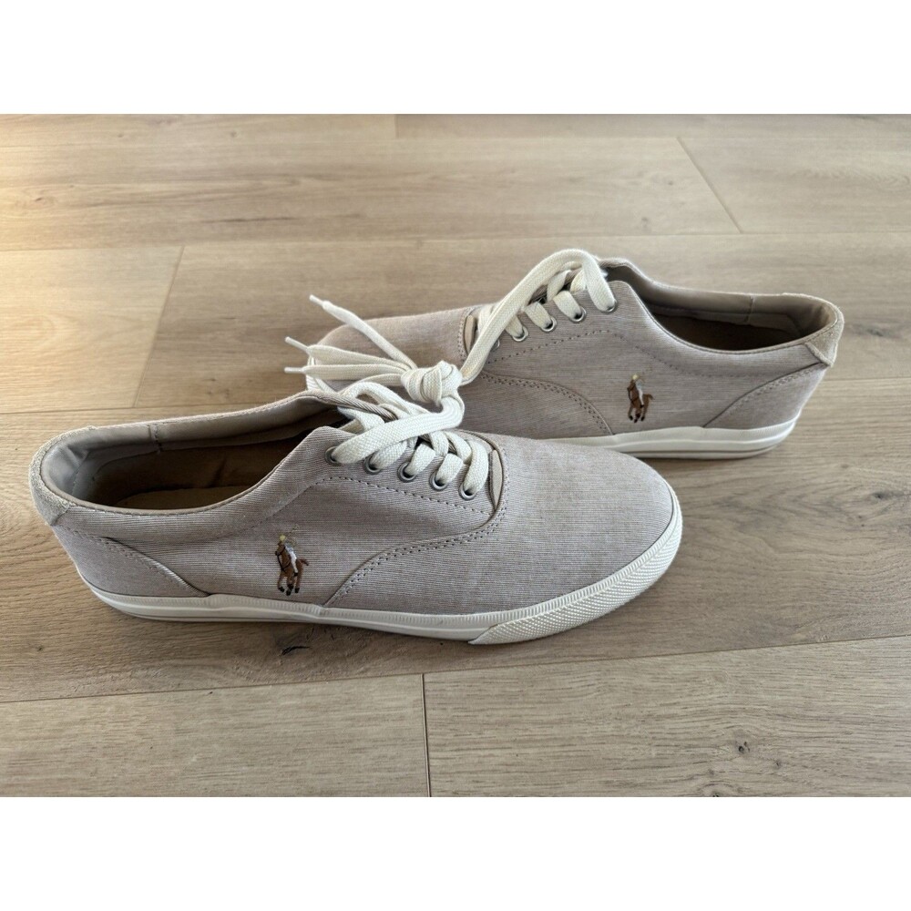 Polo Ralph Lauren Size 12D  Vaughn Beige Casual Sneakers Men's  01087